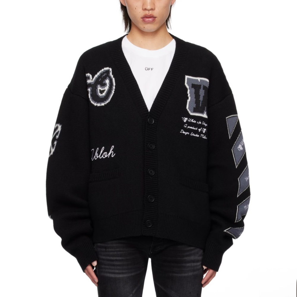 Black Graphic Men's Sweater